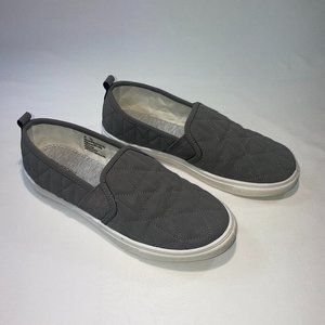 Maurices Quilted Double Gore Slip On Shoe, Gray, Women's Size 8